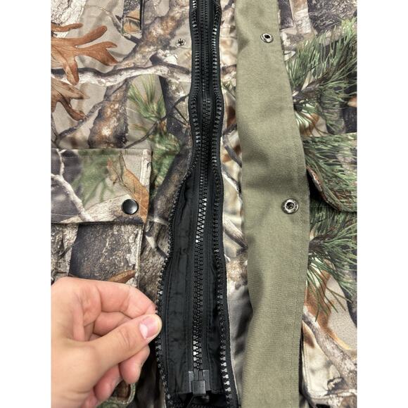 Vintage 90s Can-Am Camo Jacket MENS G/L Hunting Outdoor Fishing Water Repellent - Picture 10 of 12